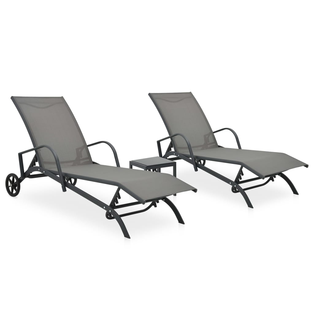 Sun Lounger Steel And Textilene