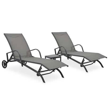 Sun Lounger Steel And Textilene