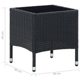 Garden Table 40X40X45 Cm Poly Rattan