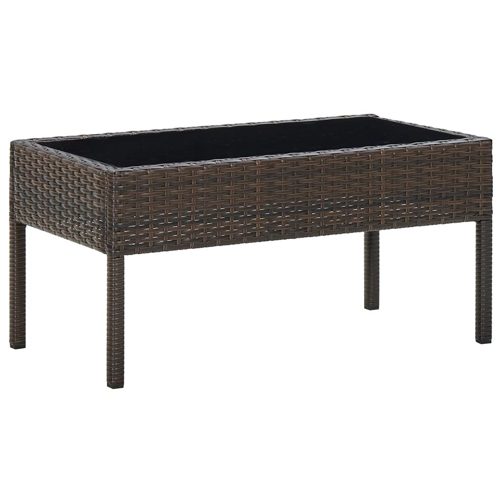Garden Table 75X40X37 Cm Poly Rattan