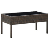 Garden Table 75X40X37 Cm Poly Rattan