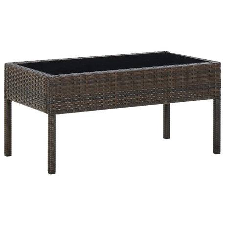 Garden Table 75X40X37 Cm Poly Rattan