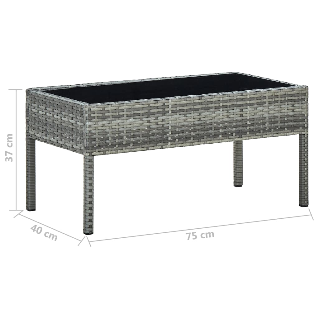 Garden Table 75X40X37 Cm Poly Rattan
