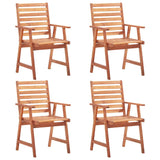 Outdoor Dining Chairs 3 Pcs Solid Acacia Wood