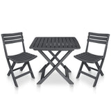 3 Piece Folding Bistro Set Plastic