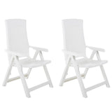 Garden Reclining Chairs 2 Pcs Plastic