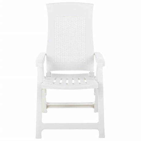 Garden Reclining Chairs 2 Pcs Plastic