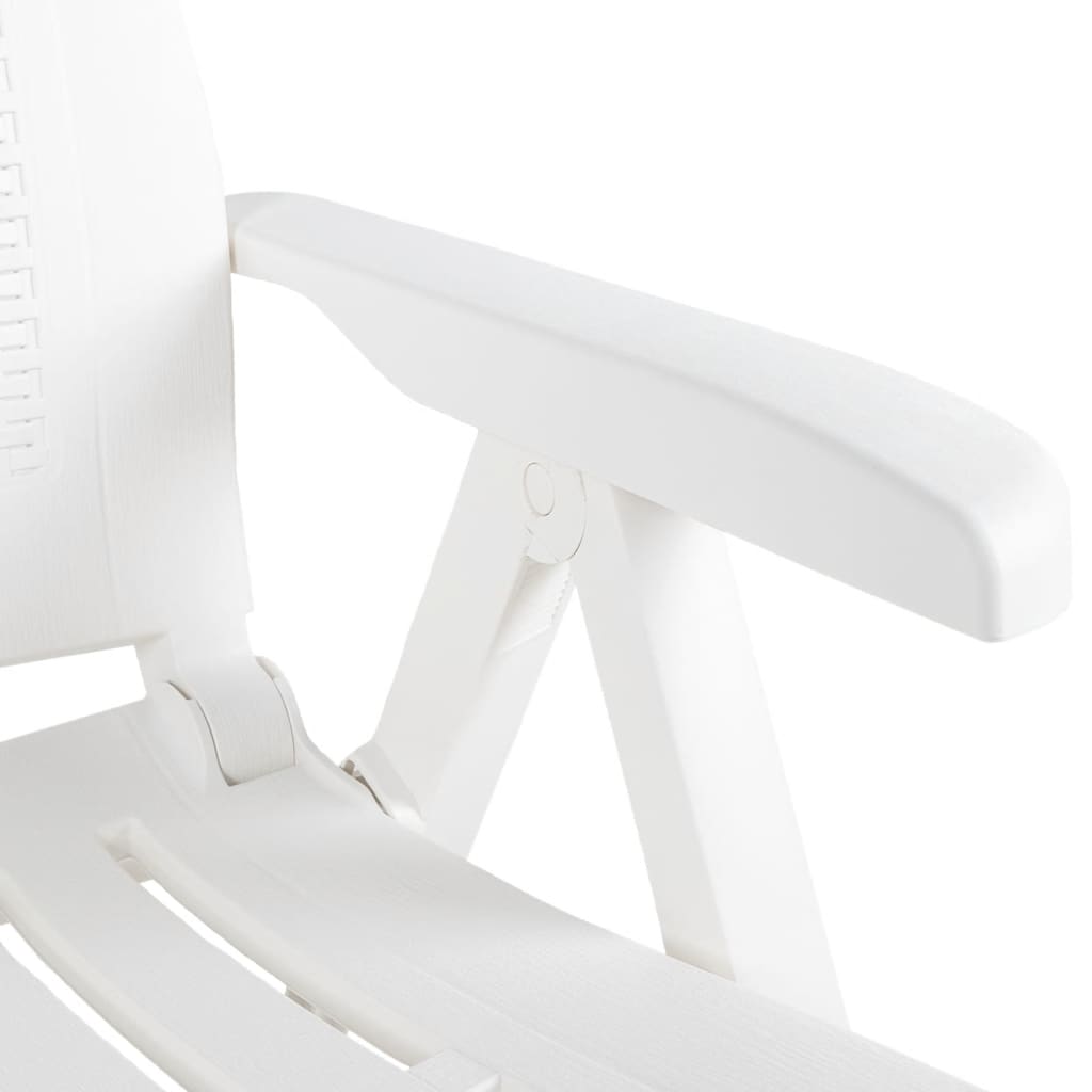 Garden Reclining Chairs 2 Pcs Plastic