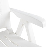 Garden Reclining Chairs 2 Pcs Plastic