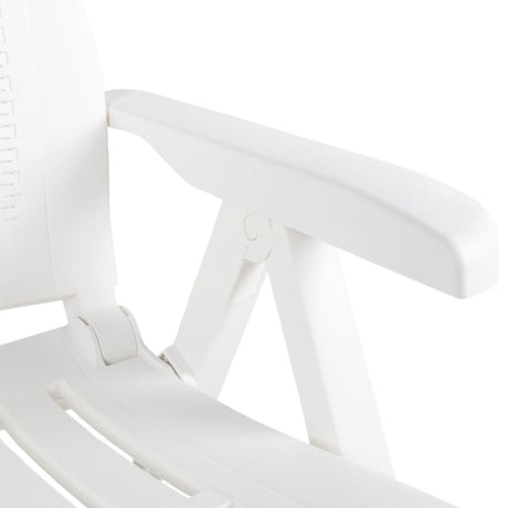 Garden Reclining Chairs 2 Pcs Plastic