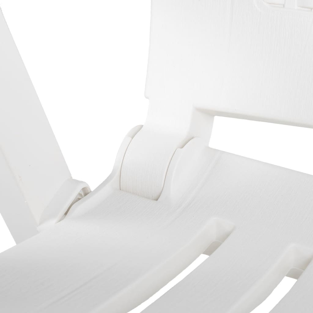 Garden Reclining Chairs 2 Pcs Plastic