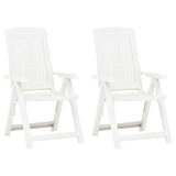 Garden Reclining Chairs 2 Pcs Plastic