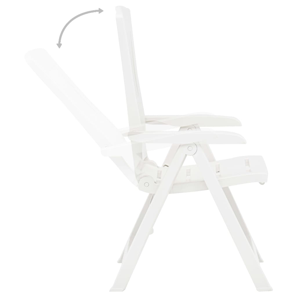 Garden Reclining Chairs 2 Pcs Plastic