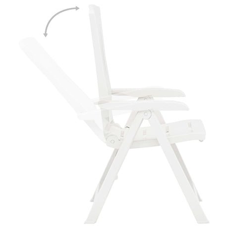Garden Reclining Chairs 2 Pcs Plastic