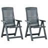 Garden Reclining Chairs 2 Pcs Plastic