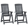Garden Reclining Chairs 2 Pcs Plastic