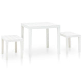 Garden Table With 2 Benches Plastic