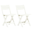 Folding Garden Chairs 2 Pcs Plastic