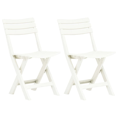 Folding Garden Chairs 2 Pcs Plastic