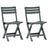 Folding Garden Chairs 2 Pcs Plastic