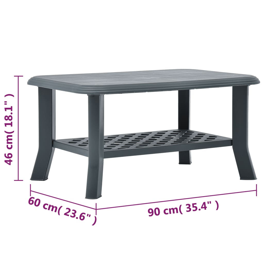Coffee Table 90X60X46 Cm Plastic