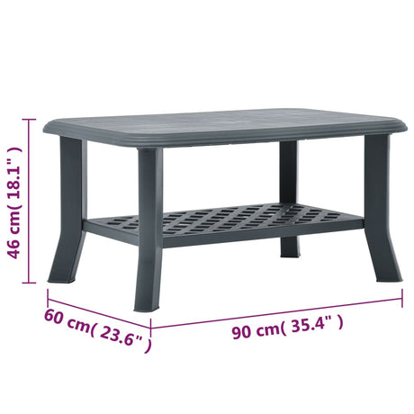 Coffee Table 90X60X46 Cm Plastic