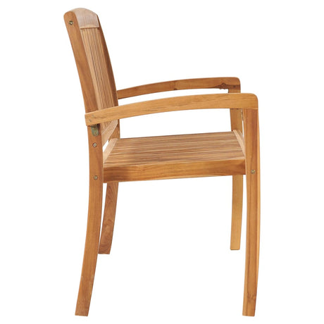 2-Seater Stacking Garden Bench Solid Teak Wood