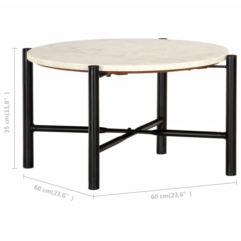 Coffee Table Real Stone With Marble Texture