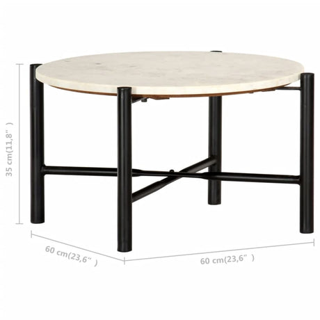 Coffee Table Real Stone With Marble Texture