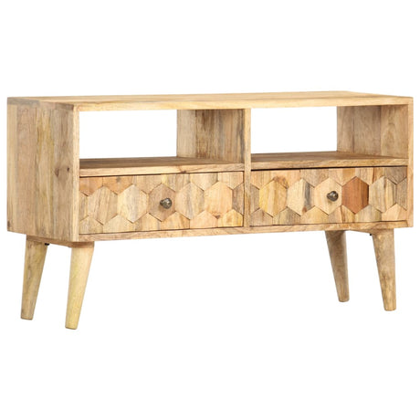 Bed Cabinet Black Solid Mango Wood