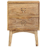 Bedside Cabinet 40X35X55 Cm Solid Mango Wood