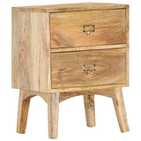 Bedside Cabinet 40X35X55 Cm Solid Mango Wood