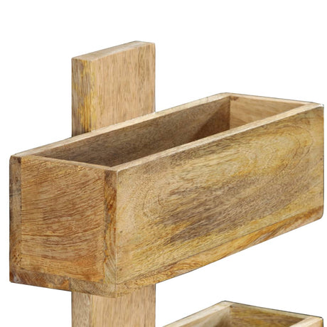Magazine Wall Rack 30X11X72 Cm Solid Mango Wood