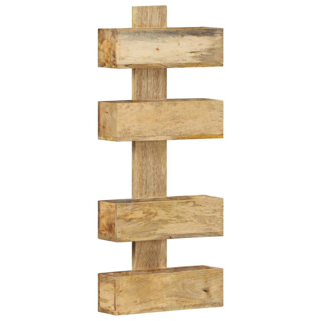 Magazine Wall Rack 30X11X72 Cm Solid Mango Wood