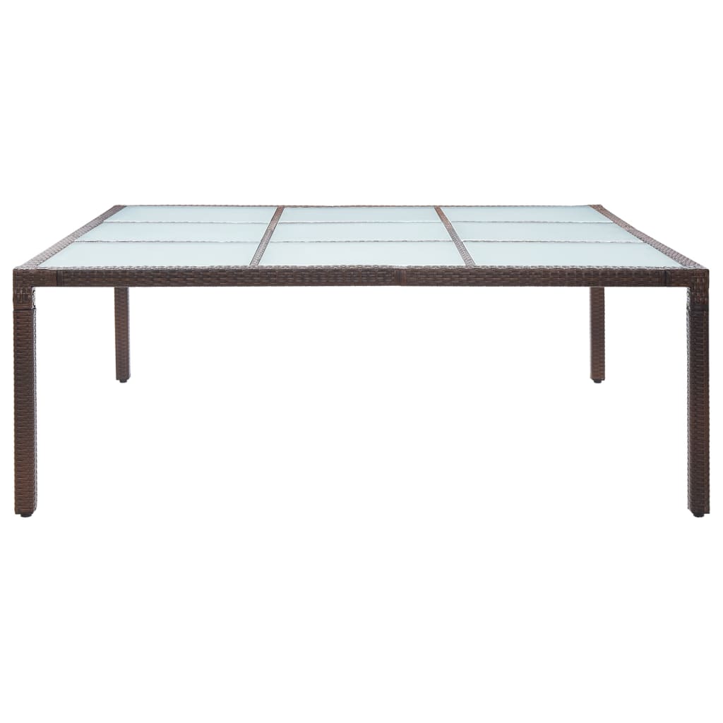 Garden Dining Table 200X200X74 Cm Poly Rattan