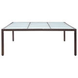 Garden Dining Table 200X200X74 Cm Poly Rattan