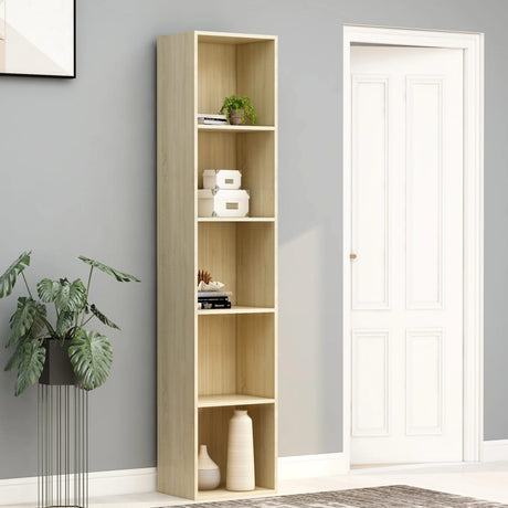 5-Tier Book Cabinet 80X30X Engineered Wood