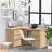 Corner Desk 145X100X76 Cm Engineered Wood