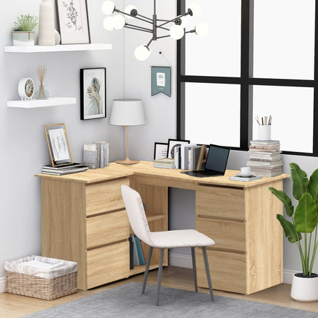 Corner Desk 145X100X76 Cm Engineered Wood