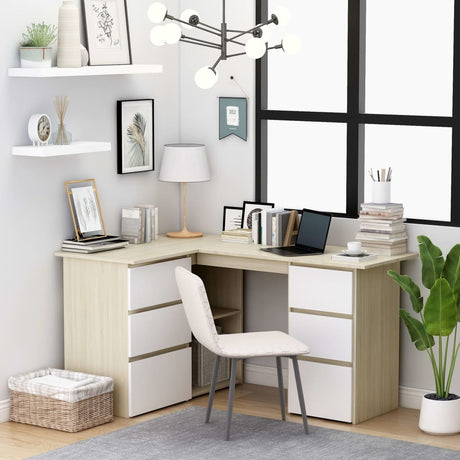 Corner Desk 145X100X76 Cm Engineered Wood