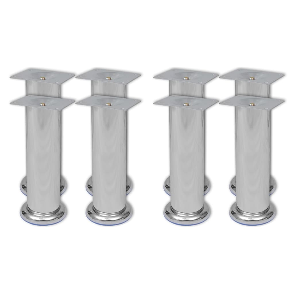 4 Round Sofa Legs Chrome