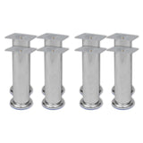 4 Round Sofa Legs Chrome