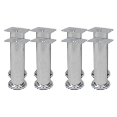 4 Round Sofa Legs Chrome