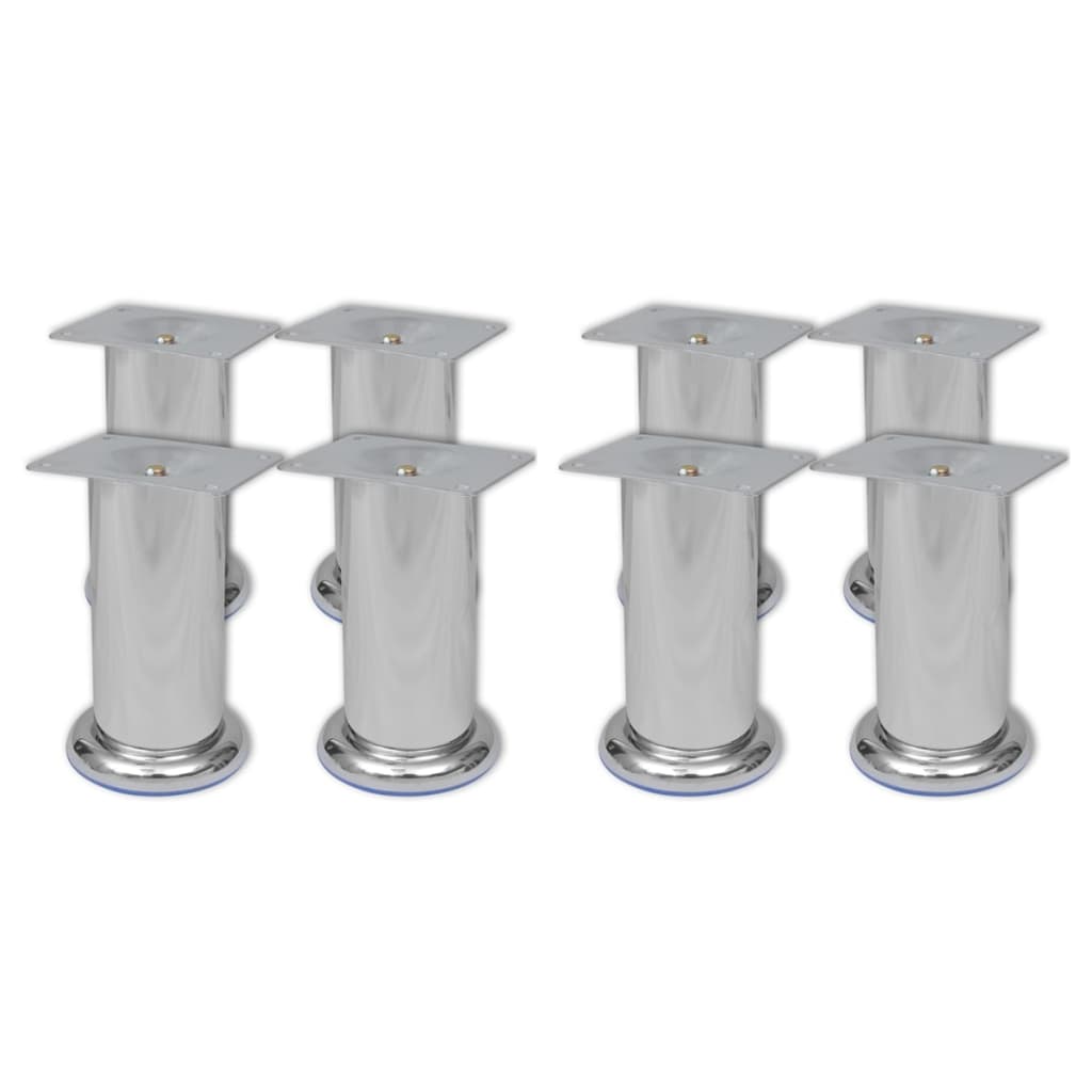 4 Round Sofa Legs Chrome