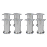 4 Round Sofa Legs Chrome
