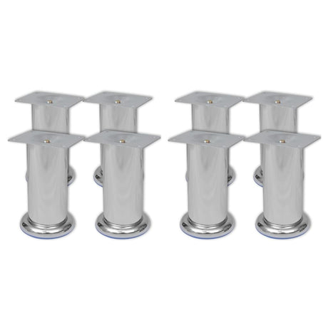 4 Round Sofa Legs Chrome