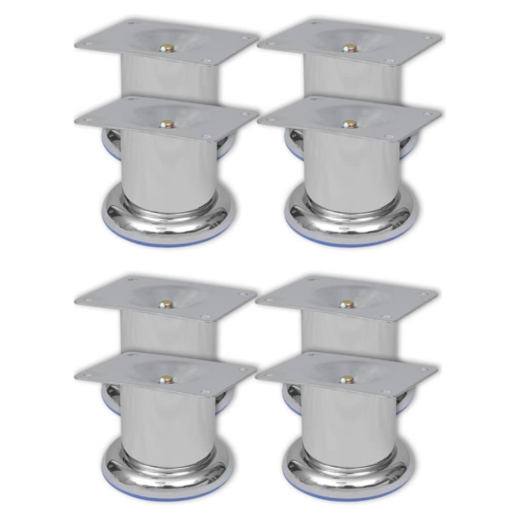 4 Round Sofa Legs Chrome