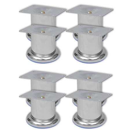 4 Round Sofa Legs Chrome
