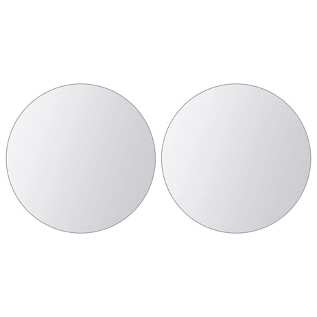 16 Pcs Mirror Tiles Round Glass