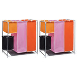 3-Section Laundry Sorter Hamper With A Washing Bin